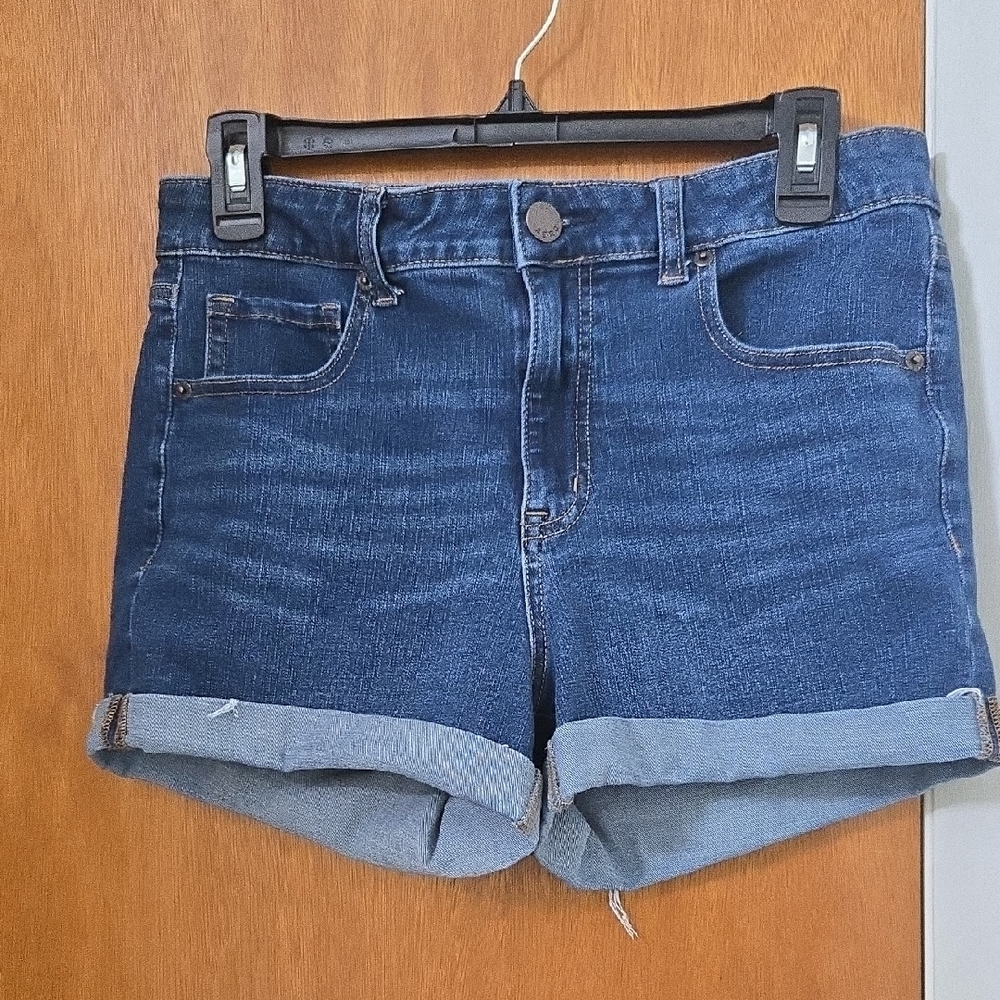Aeropostale Blue Jean Shorts with Frayed Hem